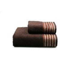 Рушник махровий Home Line "Eirene new" (темно-коричневий), 50х90см 103501
