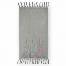 Рушник велюровий Home Line "Spring" (сірий), 68х127см 126244