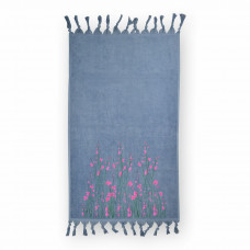 Рушник велюровий Home Line "Spring" (синій), 68х127см 126241