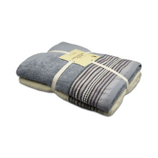 Набір махрових рушників 2 шт. Home Line "Тео" (кремово-блакитний), 68х128см 133815