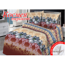 Сімейний комплект постільної білизни Home Line "Космея" (теракотовий) 113159