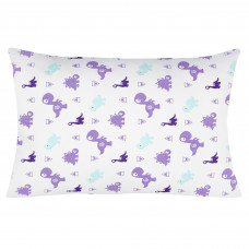 Наволочка бязева Home Line "Динозаврики new" (фіолетовий) 40х60см 163387