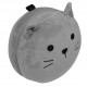 Подушка дорожня косметичка з маскою для очей Home Line "Сіре кошеня" 151351