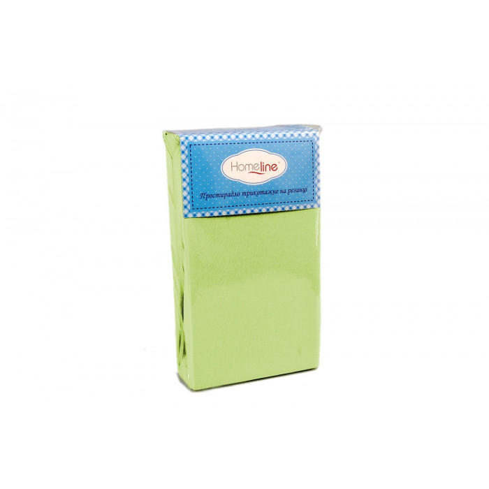 Простирадло трикотажне на резинці Home Line (салатове) 90х200см 110407