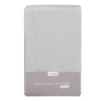 Простирадло махрове на резинці Home Line (світло-сіре) 90х200х20см 155242