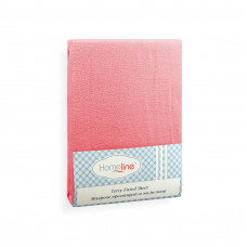Простирадло махрове на резинці Home Line (темно-персикове) 160х200см 123209