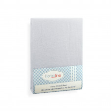 Простирадло махрове на резинці Home Line (світло-сіре) 160х200см 123208