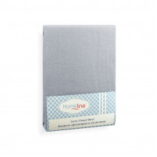 Простирадло махрове на резинці Home Line (темно-сіре) 90х200см 123197