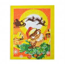 Рушник вафельний кухонний Home Line "Сова" (помаранчевий) 45х60см 128448