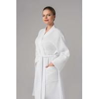 Халат вафельний XXL кімоно Home Line (білий) 136922