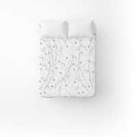 Простирадло бязеве Home Line "Волошки сірі на білому" 150х215см 165391