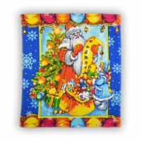 Рушник вафельний кухонний Home Line "Дід Мороз" 50х60см 129290