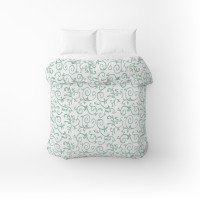 Підковдра бязева Home Line "Вензель" (зелений) 145х215см 165101