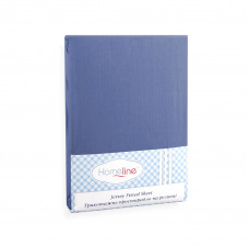 Простирадло трикотажне на резинці Home Line (синє) 160х200см 123178