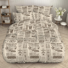 Двоспальний комплект постільної білизни Home Line "Газета" 168390