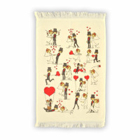 Рушник велюровий кухонний Akipek "Для закоханих" 40х60см 125009