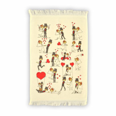 Рушник велюровий кухонний Akipek "Для закоханих" 40х60см 125009