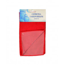 Серветка з мікрофібри Home Line "Сітка червона" 30х50см 120320