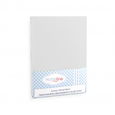 Простирадло трикотажне на резинці Home Line (світло-сіре) 160х200см 123176