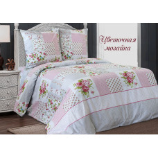 Двоспальний комплект постільної білизни Home Line "Квіткова мозаїка" 133496
